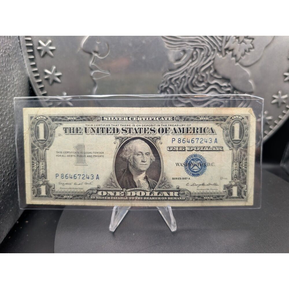 1957A $1 Silver Certificate • Blue Seal • P86467243A • Clean Circulated